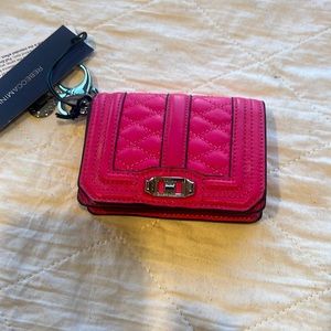 Rebecca Minkoff, pink wallet and keyring